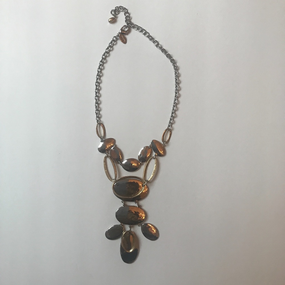 NEW!! Chico’s Gold and Silver Statement Necklace